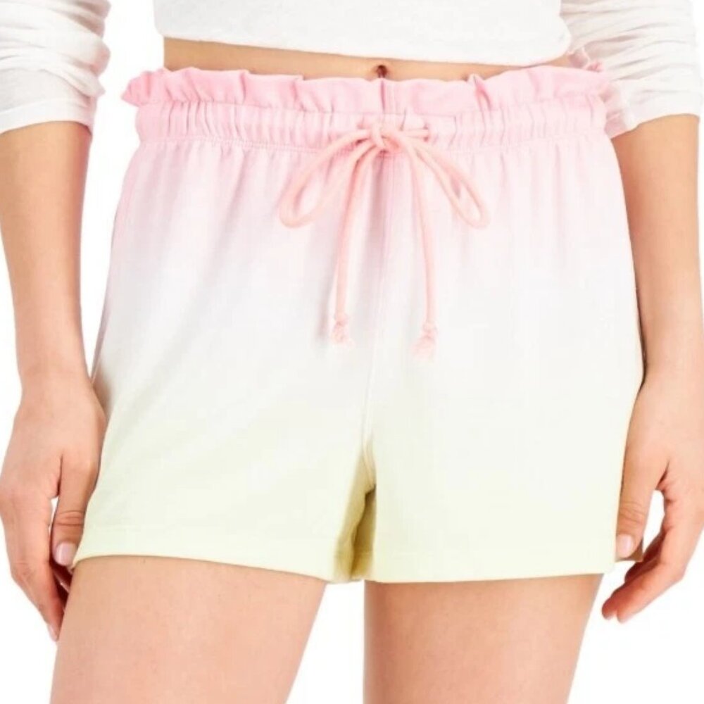 Jenni Women's Paperbag Waistband Lounge Sleep Shorts, Multicolor Ombre, XXL
